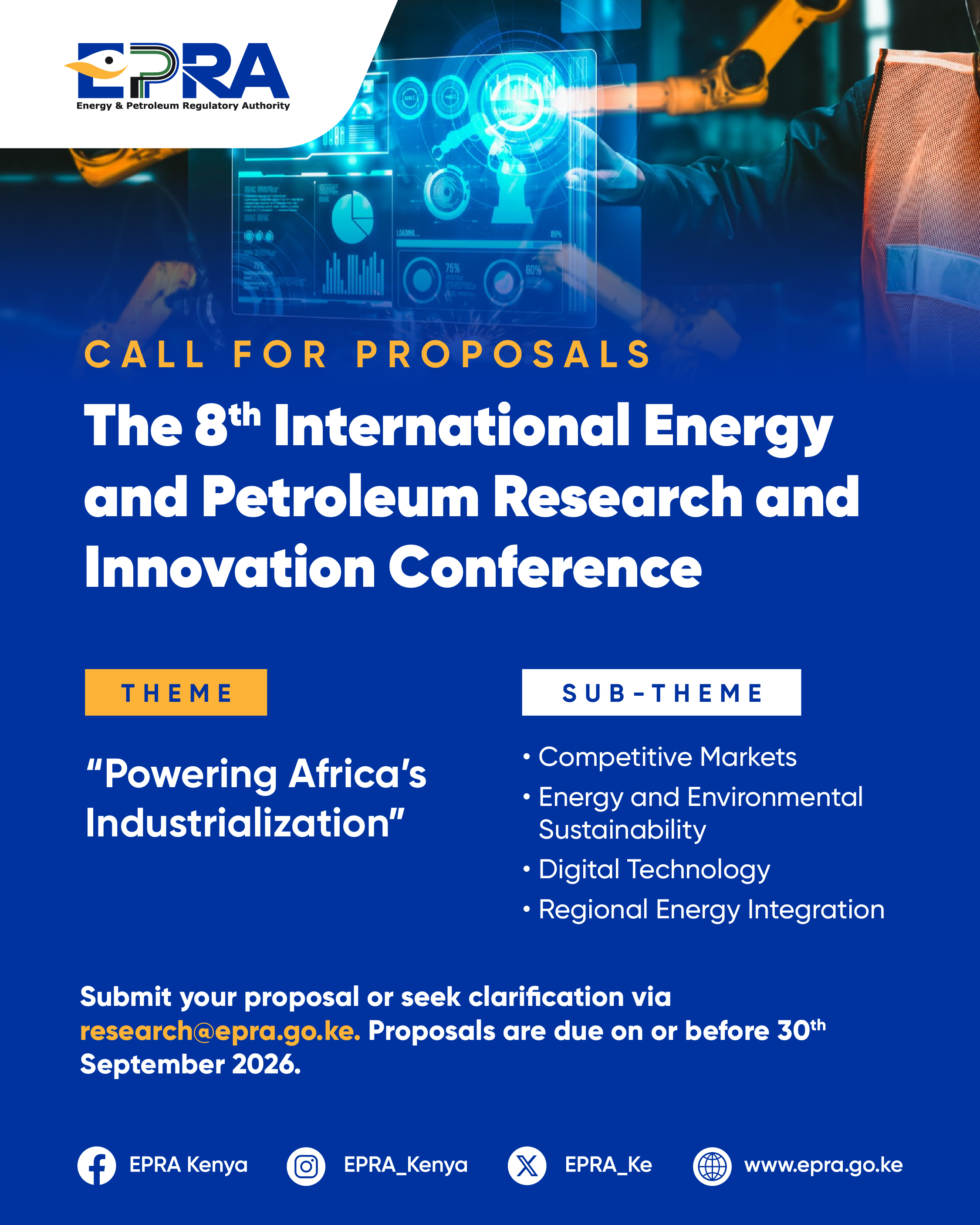 THE 8TH INTERNATIONAL ENERGY AND PETROLEUM RESEARCH AND INNOVATION CONFERENCE