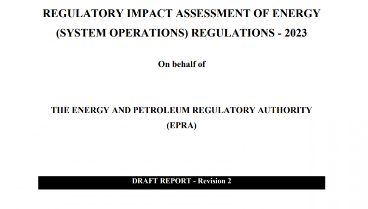 REGULATORY IMPACT ASSESMENT OF ENERGY (SYSTEMS OPERATIONS) REGULATIONS 2023